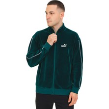 Puma Essentials Elevated Velour Track Erkek Koyu Yeşil Ceket 68911675