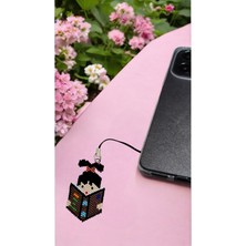 Seard Miyuki Boncuk El Yapımı Kitap Okuyan Kız Telefon Çarmı - Charm