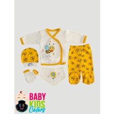Baby Kids Colors Kutulu Arı Lüx Bebek Zıbın Seti Yenidoğan Hastane Çıkışı Bebek Giyim