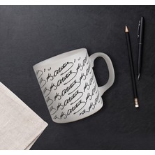 Keramika Kupa SILINDIRIK10 cm Mat Beyaz 022 Kemal Ataturk Imza Kupa Sılındırık Platın 10 cm A