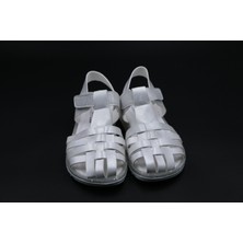 Ayakkabımood Arz Beyaz Simli Kız Çocuk Sandalet Ayakkabı