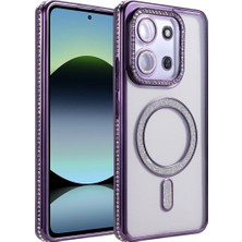 Eco Port Xiaomi Redmi 15C 4g Joke Simli Magneticsafe Kılıf - Derin Mor