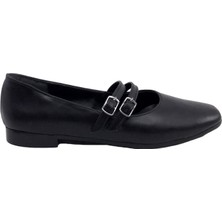 Ayakkabımood ml 403 Çift Kemer  Düz Kadın Babet Ayakkabı