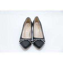 Ayakkabımood  Taşlı  5 cm Kalın Topuk Topuklu Kadın Ayakkabı