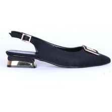 Moda Ayakkabı 172 Siyah Kadın 3cm Topuklu Ayakkabı