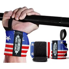 Gazelmanya Fitness Bilekliği Crossfit Pro Ağırlık Bilekliği Wrist Wraps Fitness Bilek Koruyucu Destek Bilekliği U.S.AA AMERİKA DESENLİ