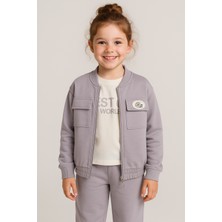 Son Öz Bebe Kız Çocuk 3’lü Eşofman Takımı – Sweatshirt + Tişört + Eşofman Altı– Günlük Spor Kombin – Kapüşonsuz Fermuarlı Üst (5-10 Yaş)