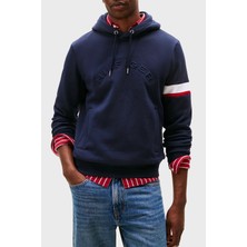 Tommy Hilfiger Pamuklu Regular Fit Logolu Kapüşonlu Sweat Erkek Sweat MW0MW40479 Dw5
