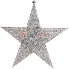 Dodomar Yılbaşı Tel Yıldız 40CM Dekor Süs Gümüş