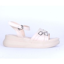 Moda Ayakkabı 147 Ortopedik Kadın Tokalı Sandalet Ayakkabı