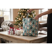 Soft and Baby Kumaş Yeni Yıl Çantası, Bez Çanta, Hediye Poşeti, Noel Baba Çanta