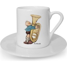 Türk Kahvesi Fincanı Vintage Dostluk Arkadaşlık Kardeşlik