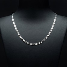 Silvalli 80 Mikron Rodyum Barlı Gümüş Zincir