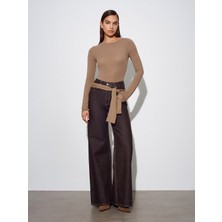 Dilvin 32325 Kayık Yaka Uzun Kollu Top-Vizon