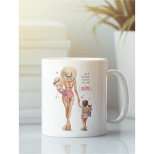 Beyaz Kupa Bardak Anne Çocuk Anneler Günü