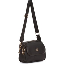 Newish Kadın Kumaş Uzun Askılı El ve Omuz Çantası – Siyah – NEW374