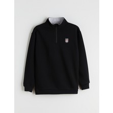 Lc Waikiki Yeni Sezon Dik Yaka Beşiktaş Baskılı Erkek Çocuk Sweatshirt