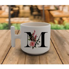 Latte & Espresso El Yapımı 'm' Baş Harf Kupa T Kulp Kupa 200 ml