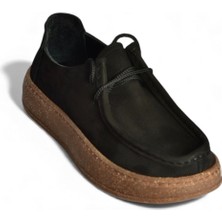 Fox Shoes V944092701 Siyah Hakiki Deri Nubuk Günlük Ayakkabı