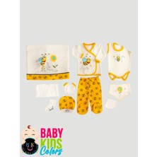 Baby Kids Colors Kutulu Arı Lüx Bebek Zıbın Seti Yenidoğan Hastane Çıkışı Bebek Giyim