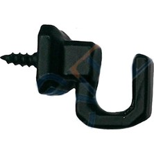 Shopwave Vidalı Kanca, Askı Küçük - 15X18MM, Siyah - 100 Adet