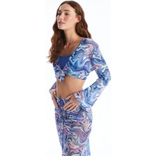 Lc Waikiki Yeni Sezon Şal Yaka Desenli Uzun Kollu Kadın Kimono