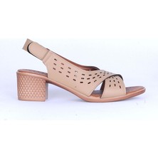 Moda Ayakkabı 548 Kadın 5cm Topuklu Sandalet Ayakkabı