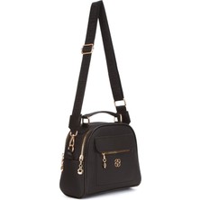 Newish Kadın Kumaş Uzun Askılı El ve Omuz Çantası – Siyah – NEW372