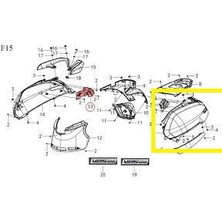 Qj VPS125 Arka Yan Kapağı Beyaz Sağ