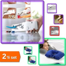 Hereveoyuncak Mini El Dikiş Makinesi + Seyahat Boyun Yastığı ile Rahat Seyahat - 2li Set S4E2K2