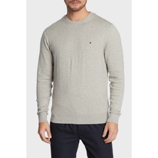 Tommy Hilfiger Pamuk ve Kaşmir Karışımlı Regular Fit Bisiklet Yaka Kazak Erkek Kazak MW0MW28046 P01
