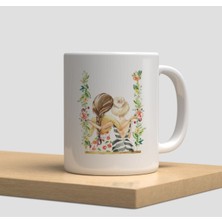 Beyaz Kupa Bardak G04 - Çiçek Aşk Dostluk Arkadaşlık Sevgi