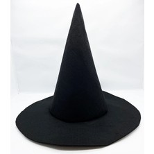 Siyah Renk Keçe Cadı Şapkası 35X38 cm