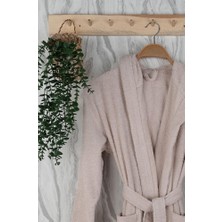 Baveno Home Unisex Premium Koleksiyon Pamuklu Kapüşonlu Bornoz