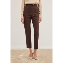 Sateen Kadın Kemerli Pantolon 1860-5066