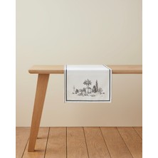 English Home Arborelle Polyester Runner 40x140 cm Siyah - Beyaz