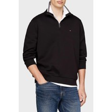 Tommy Hilfiger Pamuklu Regular Fit Fermuarlı Dik Yaka Kazak Erkek Kazak MW0MW36510 Bds
