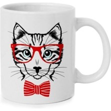 Akıllı Kedi Baskılı Kupa Bardak