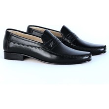 Tek Yıldız 02 Siyah %100 Deri Erkek Klasik Ayakkabı