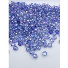 Hedef Bijuteri 100GR 12MM Basık Janjanlı Lila / Koyu Amor Janjanlı Akrilik Boncuk,takı, Çanta Boncuğu (~170 Adet)