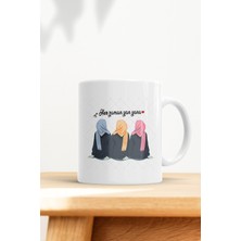 3 Arkadaşa Özel Her Zaman Yan Yana Kupa Bardak