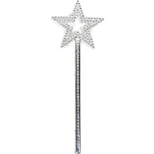 Yıldız Model Peri Asası Melek Asası Prenses Asası Metalize Gümüş Renk