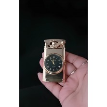 Alsepeteavm Retro Tetik Sistemli Parlak Gold Çift Fonksiyonlu Çakmak