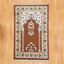 Mevlana Bazaar Geleneksel Motifli Yünlü Seccade Kiremit