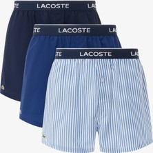 Lacoste Erkek 3'lü Mavi Boxer 7H5176 8nı