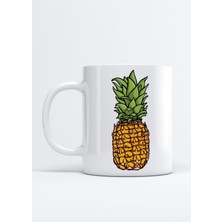 Ananas Sticker Aesthetic Baskı Porselen Kupa Bardak