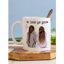 Her Zaman Yan Yana Oklu Tasarım Kupa Bardak