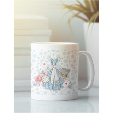 Beyaz Kupa Bardak Alice Harikalar Diyarı