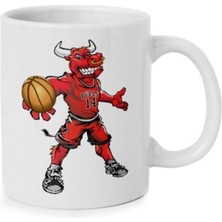 Nba Chicago Bulls Maskot Beyaz Kupa Bardak