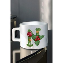 En Iyi Yıl Yılbaşı Yeni Yıl ve Noel Hediyesi Yeşil Harfler Baskılı Çay Kahve Fincanı